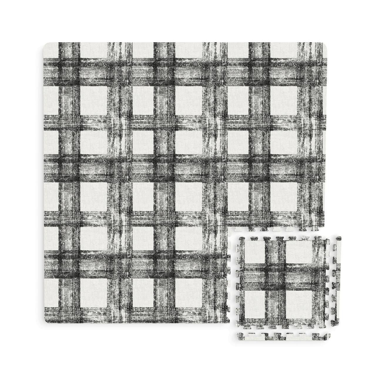 FloorPops Sawyer Plaid Interlocking Floor Tiles